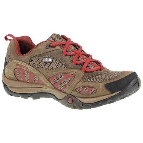 Women's Merrell® Azura Waterproof Hiking Shoes, Dark Earth / Red ...