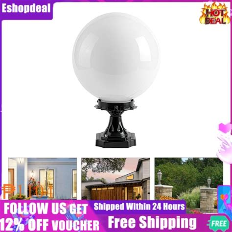 eshopdealready stock post mount globe light fixture exterior pillar