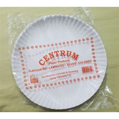 Paper Plates Silver Laminated Inches Pcs Shopee Philippines