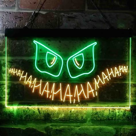 Joker Gotham Jerome Jeremiah Hahaha Graffiti Neon Like Led Sign Green