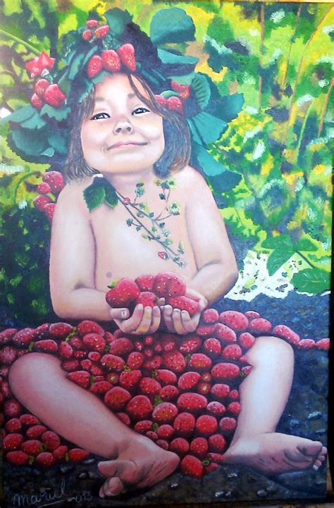 En El Huerto De Frutillas Painting Art Pintura