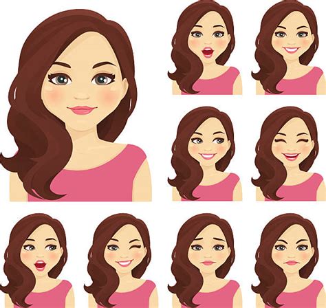 5 900 Cartoon Girl With Brown Hair Stock Illustrations Royalty Free