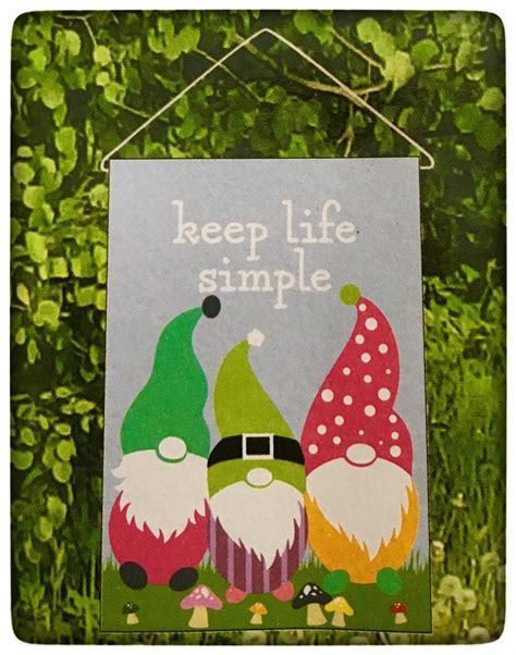 Keep Life Simple Garden Nomes Garden & Yard Flag 12.5 x 28 | Etsy