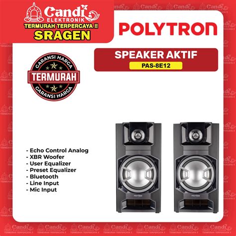 Jual Polytron Speaker Aktif Pas 8e12 Shopee Indonesia