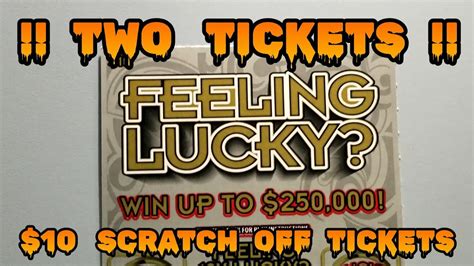 FEELING LUCKY TWO TICKETS 10 MAINE Scratch Off Tickets YouTube