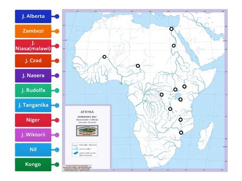 Rzeki I Jeziora Afryki Diagrama Con Etiquetas