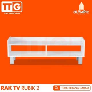 Jual Olympic Meja Rak Tv Serbaguna Minimalis Putih Rtv Rubik Shopee