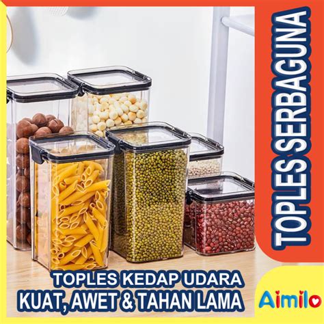 Toples Kedap Udara Kontainer Makanan Food Storage Jar Container