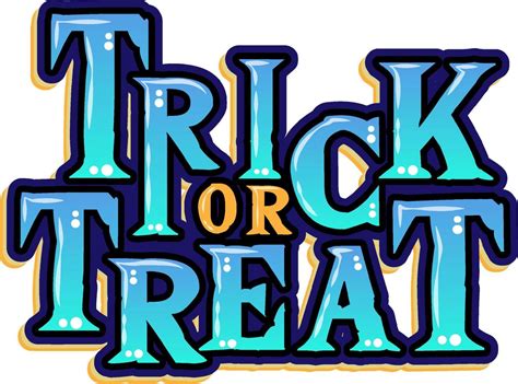 Trick Or Treat Word Logo 3763660 Vector Art At Vecteezy