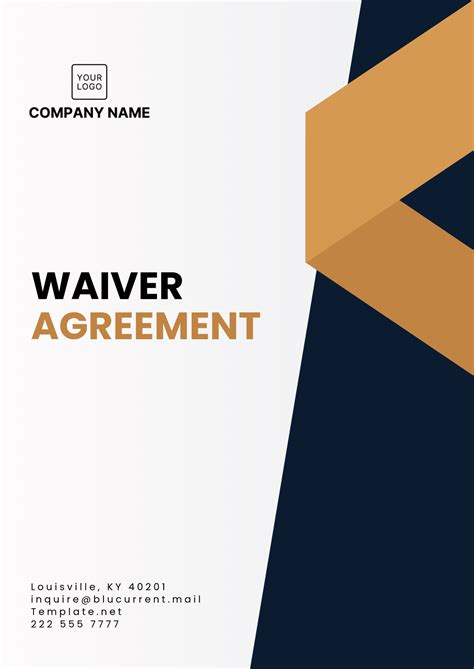 Free Waiver Agreement Templates Editable And Printable