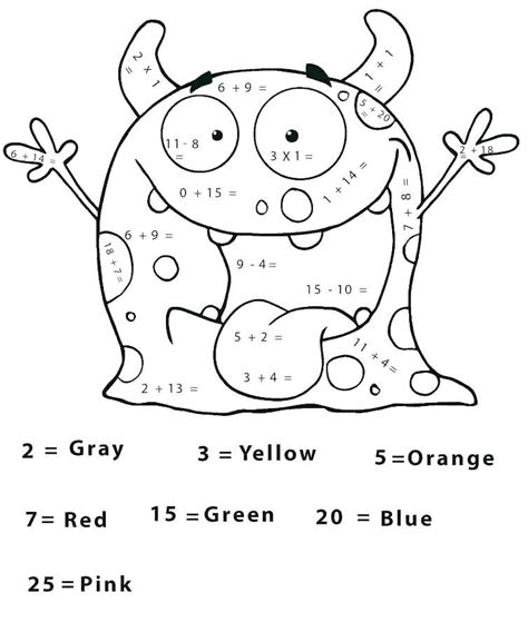 Monster Zum Ausmalen Nach Zahlen F Rbung Seite Kostenlose Druckbare