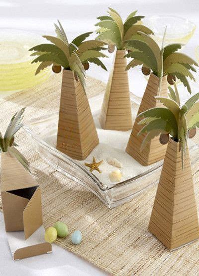 Coconut Tree Design Card Paper Set Of 12 Favor Holders Wedding Favors