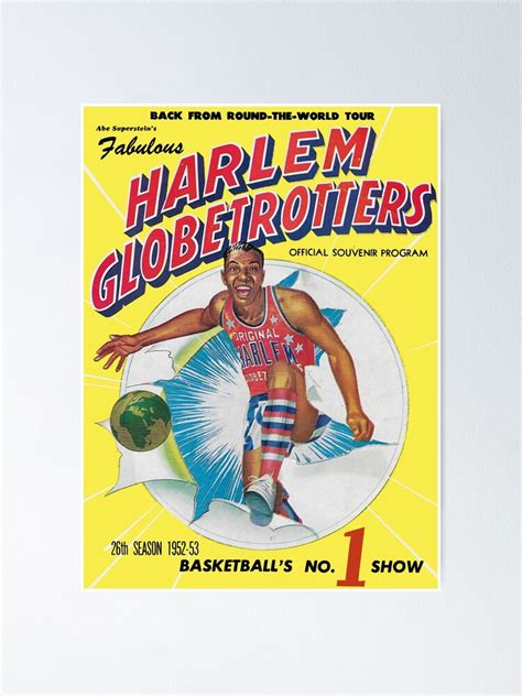 The Harlem Globetrotters Poster 1952 53 Poster For Sale By Ric1977 Redbubble