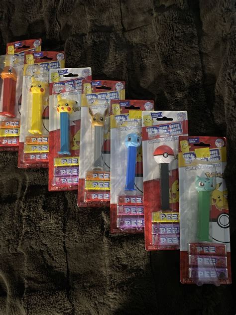 Pokémon Pez Dispensers Pikachu Squirtle Eevee Bulbasaur Charmander