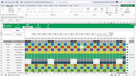 Planilha De Escala De Trabalho Em Excel Planilhas Prontas Unamed Hot