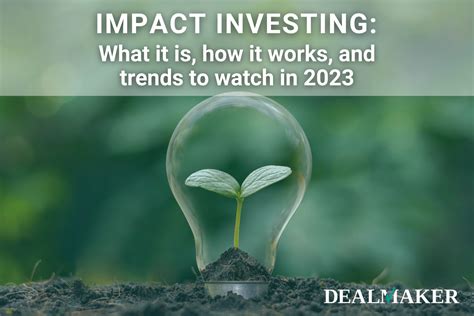 Impact Investing What It Is How It Works And Trends To Watch In