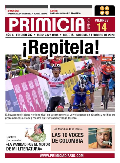 Portada Primicia Febrero 14 2020 Primicia Diario