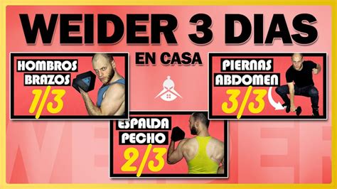 RUTINA WEIDER 3 DIAS POWER HIIT TV