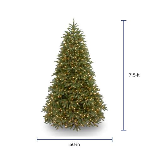 National Tree Company 75 Ft Fraser Fir Pre Lit Artificial Christmas Tree With White