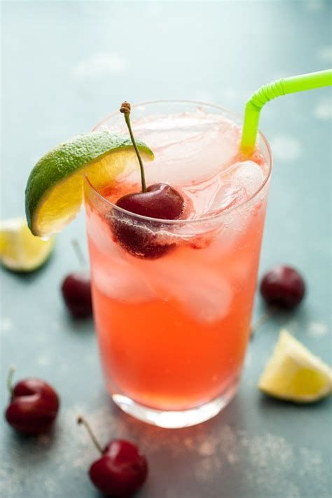 Adult Cherry Lime Rickey Cocktail Recipe