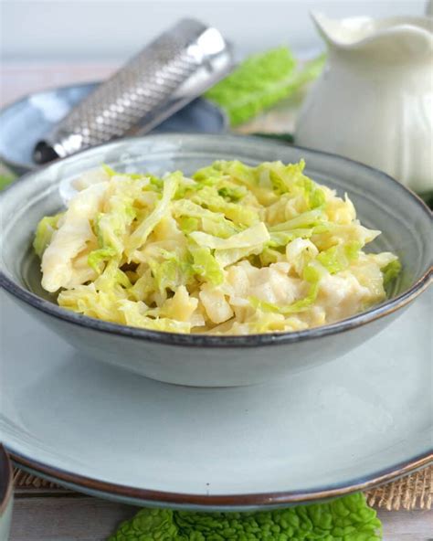 Easy German Creamed Cabbage Rahmwirsing My Dinner