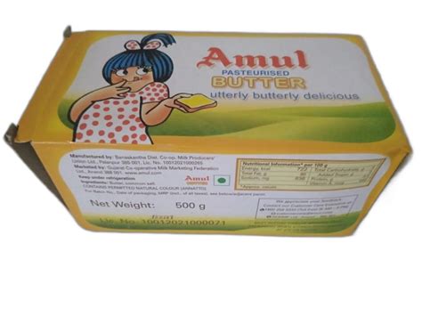 Flavor Salted Amul Pasteurised Butter Milk Fat Gm Packaging Type