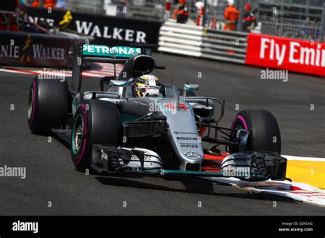 Lewis Hamilton Gbr Amg Mercedes F Team Gp Monaco Stock Photo