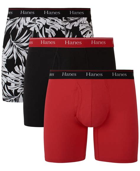 Hanes Mens Originals Ultimate 3 Pk Modern Fit Stretch Moisture