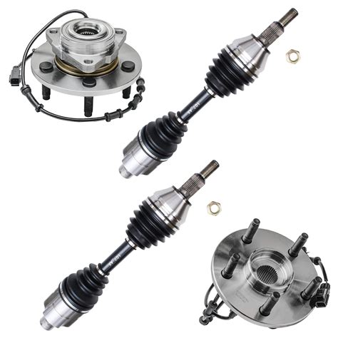 Detroit Axle 4WD Front Wheel Hub And Bearing CV Axle Shafts For 2002