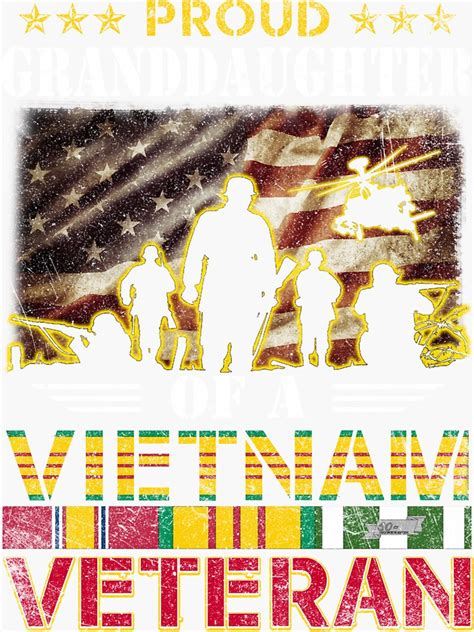 Proud Granddaughter Of A Vietnam Navy Veteran Sticker For Sale By