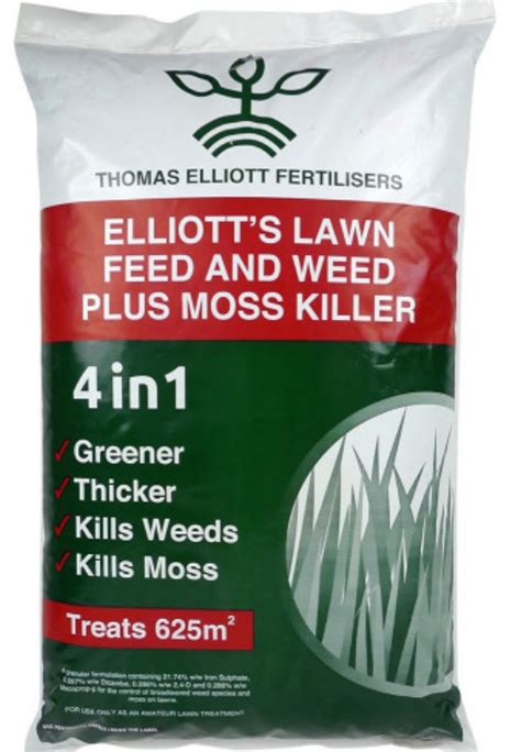 Elliots Weed Feed And Moss Killer 20kg Lawn Weed And Feed