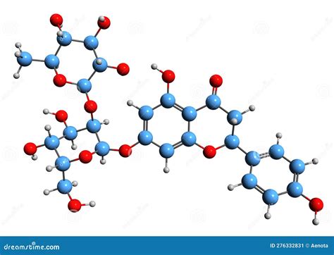 3D Image Of Naringin Skeletal Formula Royalty-Free Stock Photography | CartoonDealer.com #276332831