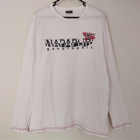 Napapijri Geographic Spellout Logo Longsleeve L S Depop