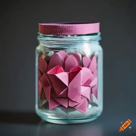 Jar Filled With Origami Hearts On Craiyon