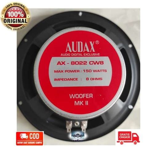 Promo Audax Speaker Inch Daya Watt Woofer Ax Asli Diskon