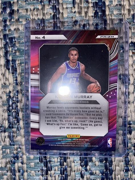 Panini Prizm Keegan Murray Rookie Silver Instant Impact Sac