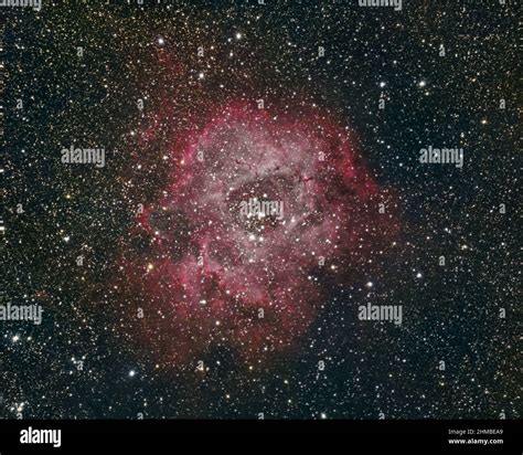 Ngc 2244 Aka Rosette Nebula Shot With Personal Telescope Stock Photo