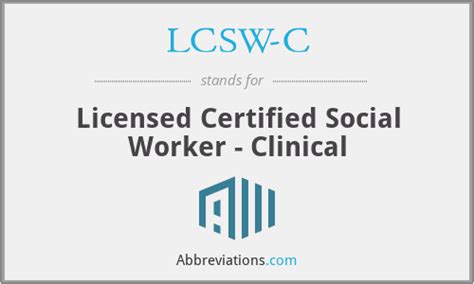 What Does Lcsw C Stand For