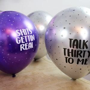 Dirty Thirty Purple Party Pack Th Birthday Banner And Balloon Th