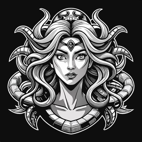 Mitologia Grega Medusa Desenhado M O Personagem De Desenho Animado