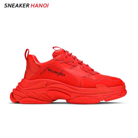 Giày Balenciaga Triple S Trainer Allover Logo ‑ Red Rep 11 Mẫu Giày