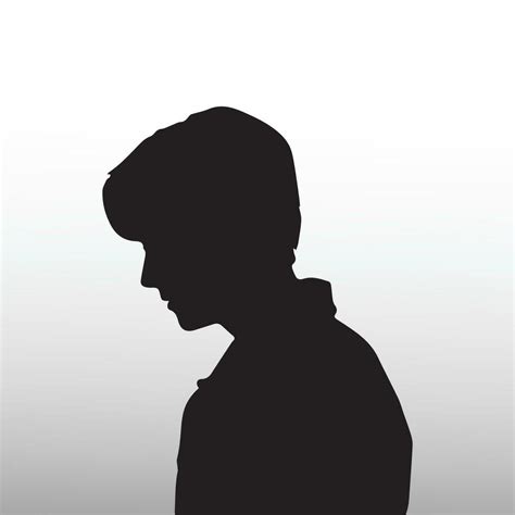 Young sad man silhouette vector 35868867 Vector Art at Vecteezy