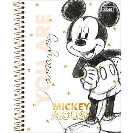 Caderno Colegial Mickey 10M Papelaria Virtual A Sua Papelaria