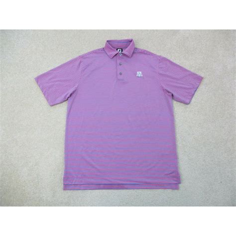 Footjoy Footjoy Polo Shirt Adult Medium Blue Pink Golfer Golfing Rugby Mens A13 Grailed