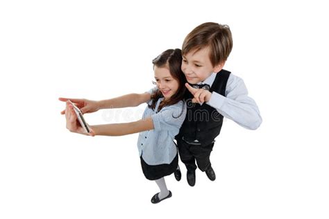 Kids taking a selfie stock photo. Image of girlfriend - 137221004
