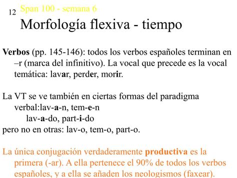 PPT SPAN 100 Octava Clase Morfología PowerPoint Presentation free