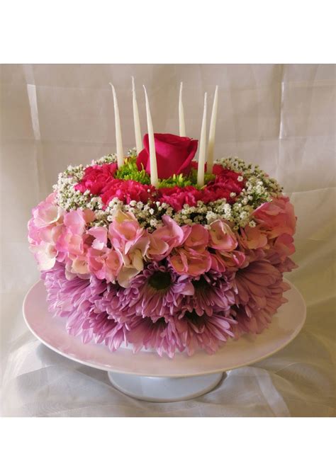 Birthday Cake Of Flowers Same Day Florist Delivery