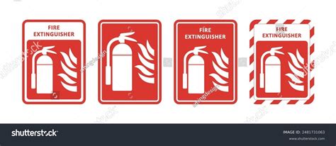 Fire Extinguisher Sign Vector Illustration Stock Vector Royalty Free