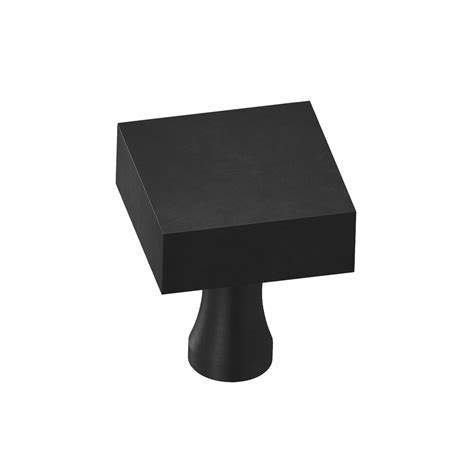 Knobs Collection 1 Square Knob In Matte Satin Black By Colonial Bronze 120 M19 Myknobs