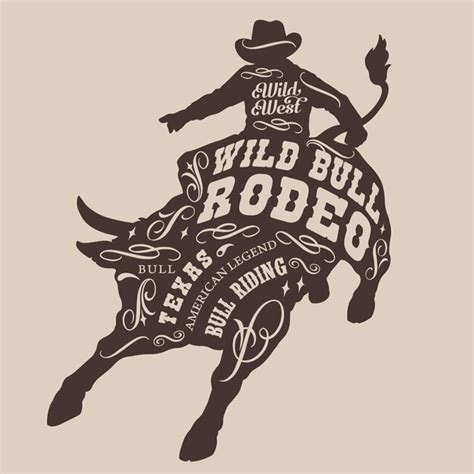 Texas Rodeo Vintage Poster Monochrome Premium Ai Generated Vector